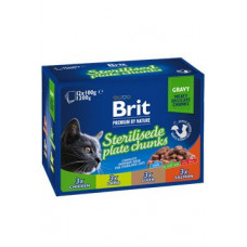 Brit Premium Cat kapsa Sterilised Plate 1200g(12x100g)