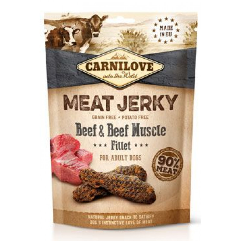 Carnilove Dog Jerky Beef with Beef Muscle Fillet 100g