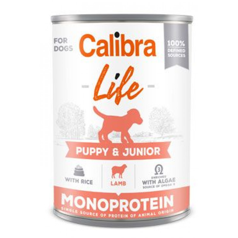 Calibra Dog Life  konz.Puppy&Junior Lamb&rice 400g