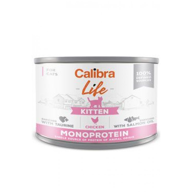 Calibra Cat Life  konz.Kitten Chicken 200g