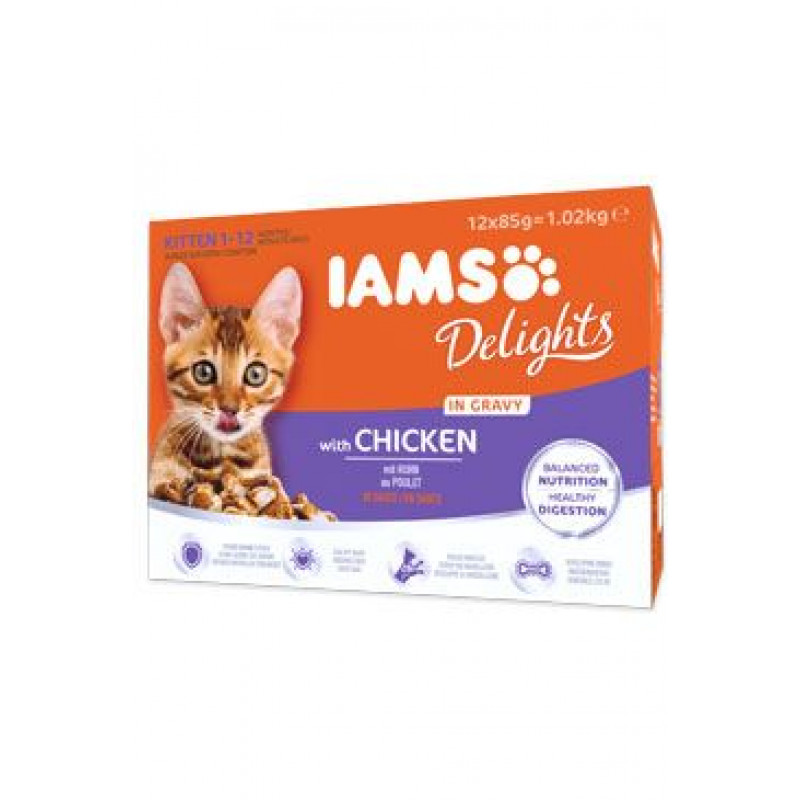 Iams Cat Kotě - v omáčce multipack 12x85g