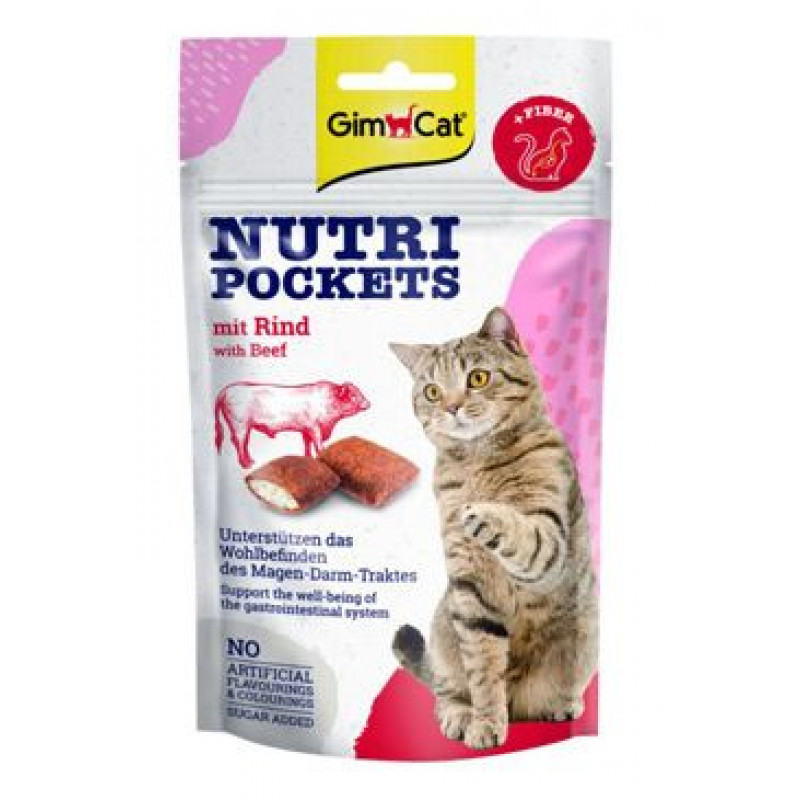 Gimcat Nutri Pockets s hovězím 60 g