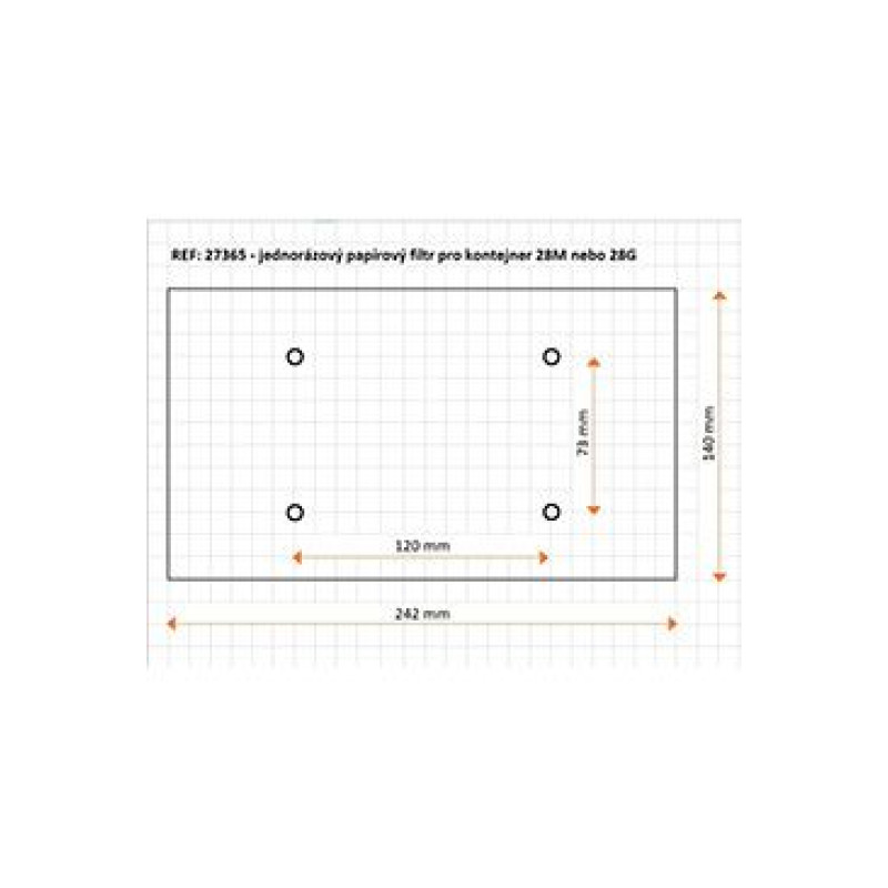 Filtr papírový pro kontejner 28M/28G 100 ks/bal