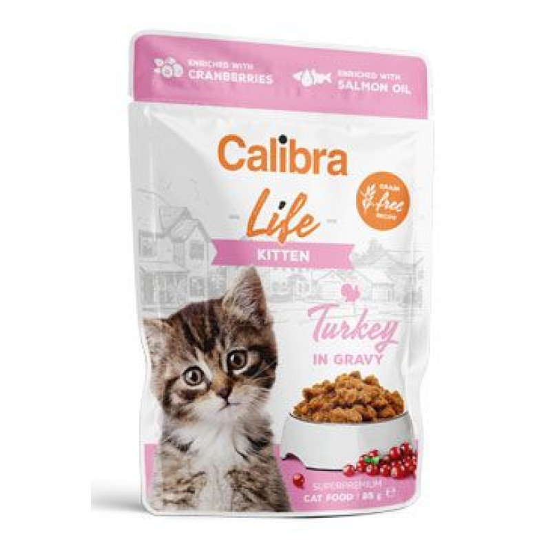 Calibra Cat Life kapsa Kitten Turkey in gravy 85g