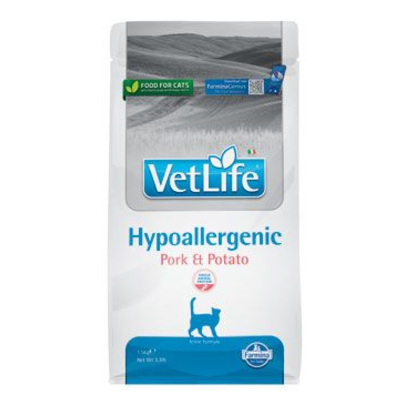 Vet Life Natural CAT Hypo Pork & Potato 1,5kg