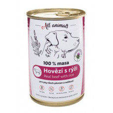 All Animals DOG hovězí mleté s rýží 400g