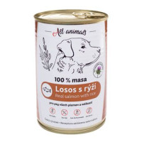 All Animals DOG losos mletý s rýží 400g