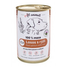 All Animals DOG losos mletý s rýží 400g