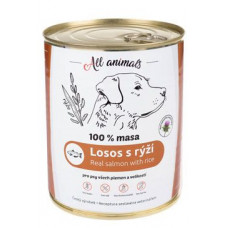 All Animals DOG losos mletý s rýží 800g