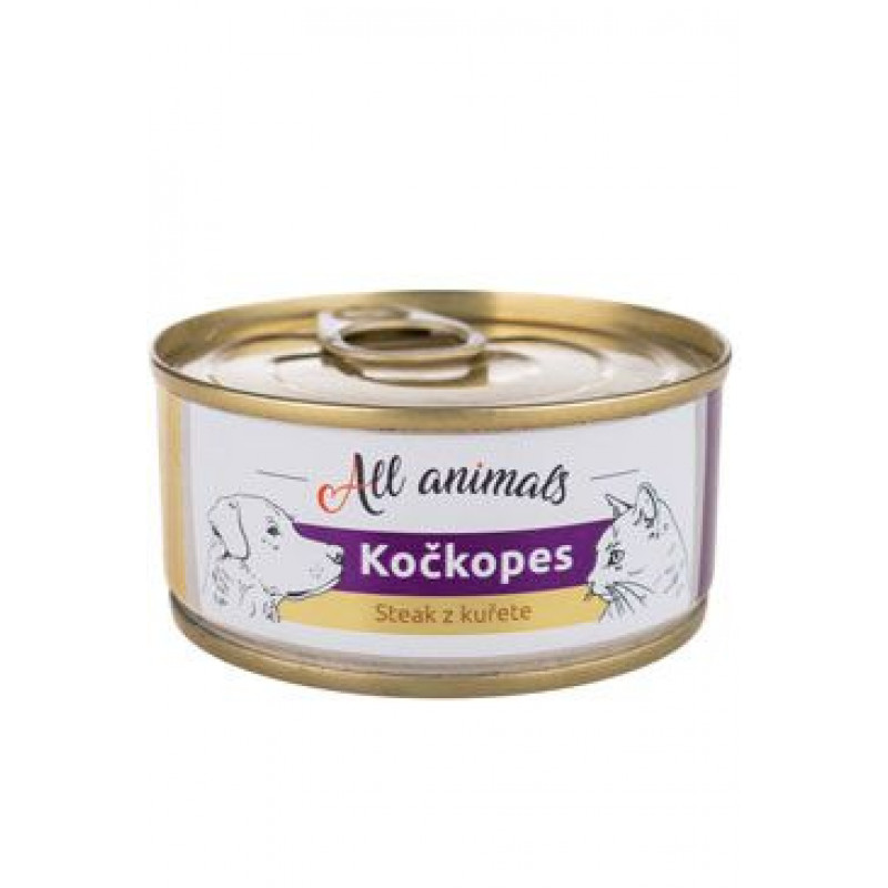 All Animals kočkopes steak z kuřete 100g