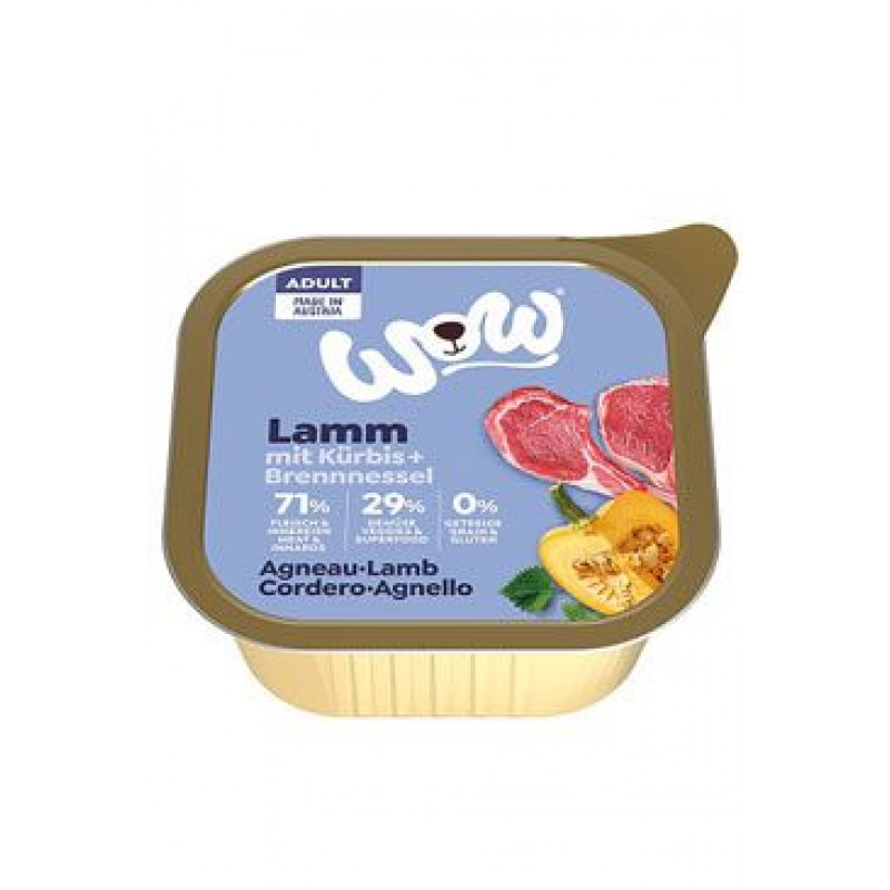 WOW Dog paštika Adult jehněčí s dýní 150g