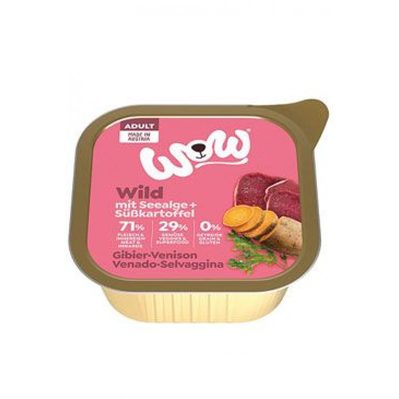 WOW Dog paštika Adult zvěřina s batáty 150g