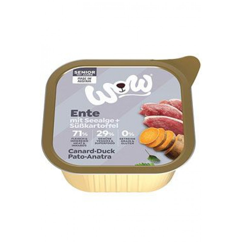 WOW Dog paštika Senior kachna s batáty 150g