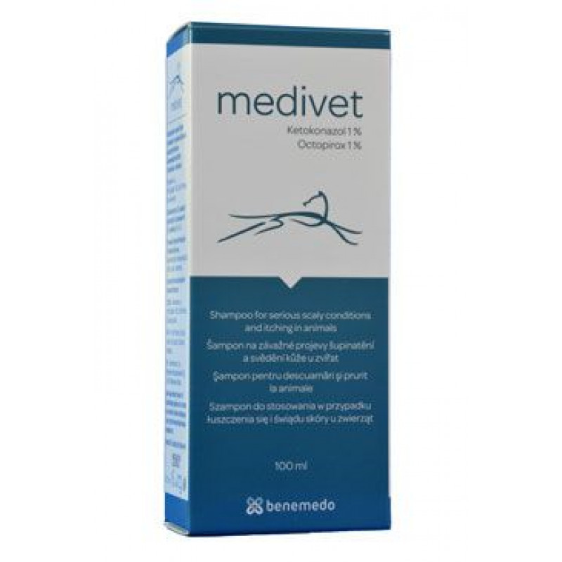 Medivet 100ml šampon proti šupin.a svědění kůže zvířat