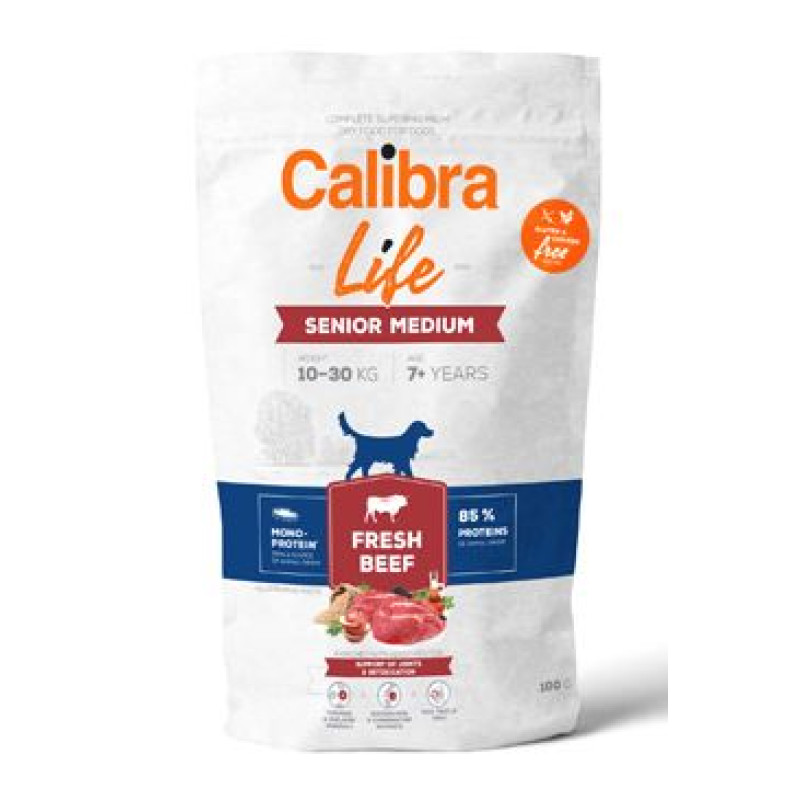 Calibra Dog Life Senior Medium Fresh Beef 100g