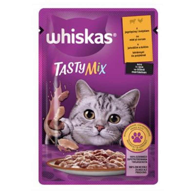 Whiskas kaps. Tasty Mix jehně ve štávě 85g