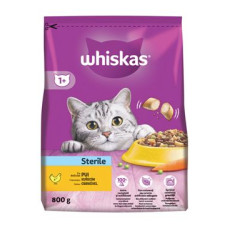 Whiskas Dry Sterile s kuřecím masem 800g