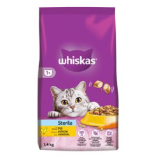 Whiskas Dry Sterile s kuřecím masem 1,4kg