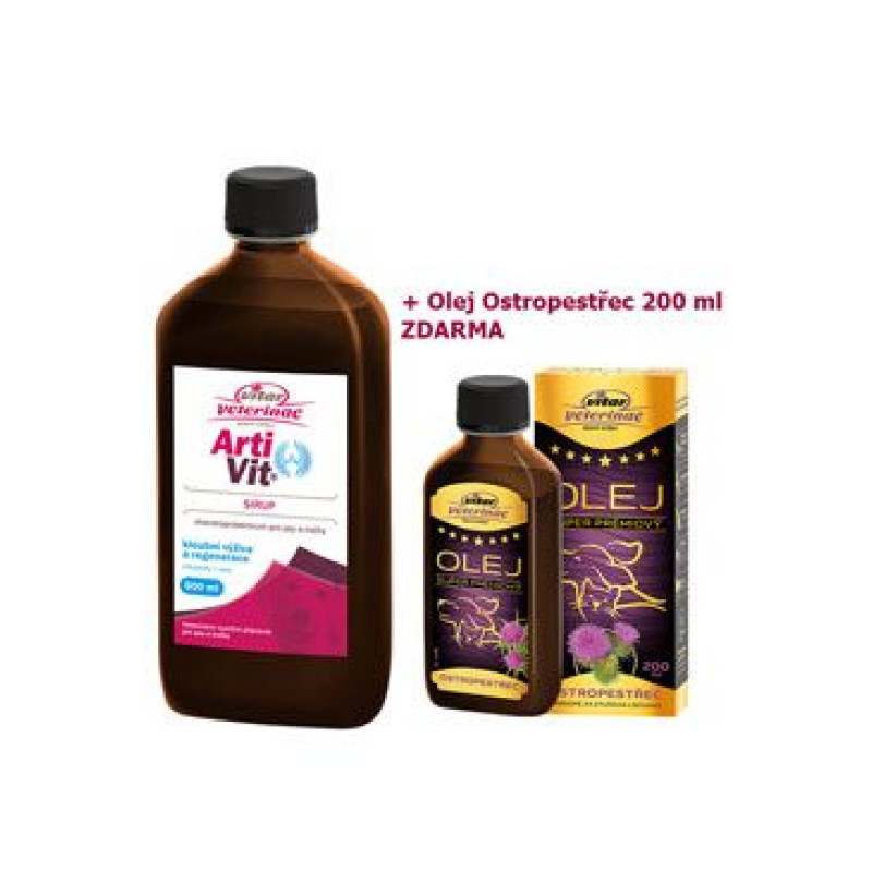 VITAR Veterinae ArtiVit Sirup 500ml+ostrop.olej 200ml