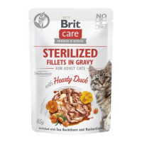 Brit Care Cat Fillets in Gravy Steril. Hearty Duck 85g