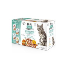 Brit Care Cat Fillets in Gravy Steril. Flav.Box 12x85g