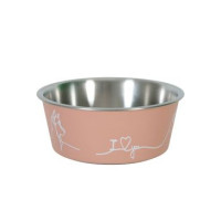 Miska nerez pes LOVE DOG 400ml růžová Zolux