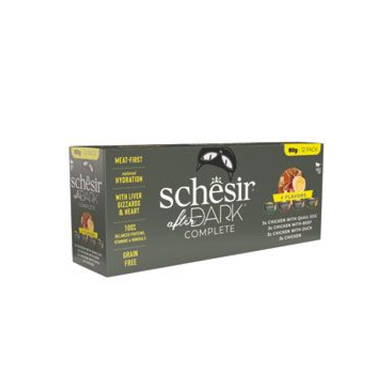 Schesir Cat konz. After Dark Wholefood Variety 12x80g