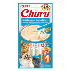 Churu Cat Tuna Recipe with Seafood Flavor 4x14g