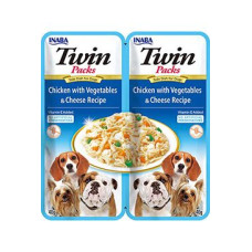 Churu Dog Twin Packs Chick & Veg.&Cheese in Broth 80g