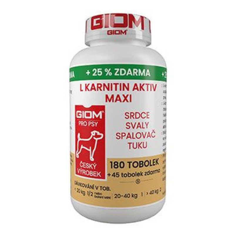 Giom S pes L-karnitin Aktiv 60 MAXI tbl+25% zdarma