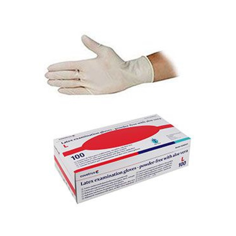 Rukavice nest.vyš.CVET latex L/100ks bez pudru,aloe