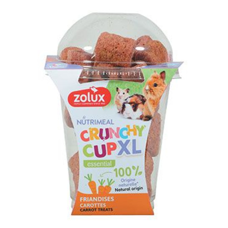 Pochoutka CRUNCHYCUP XL mrkev 110g Zolux