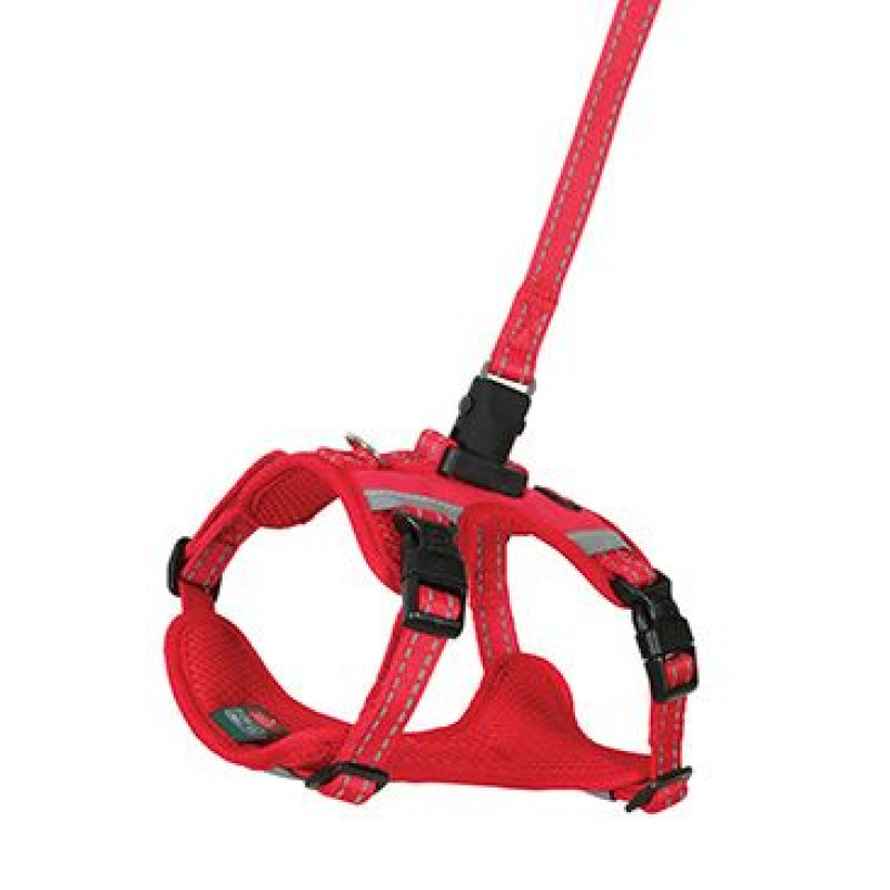 Postroj pes s vodítkem 2m CLIP&GO červená XS Zolux