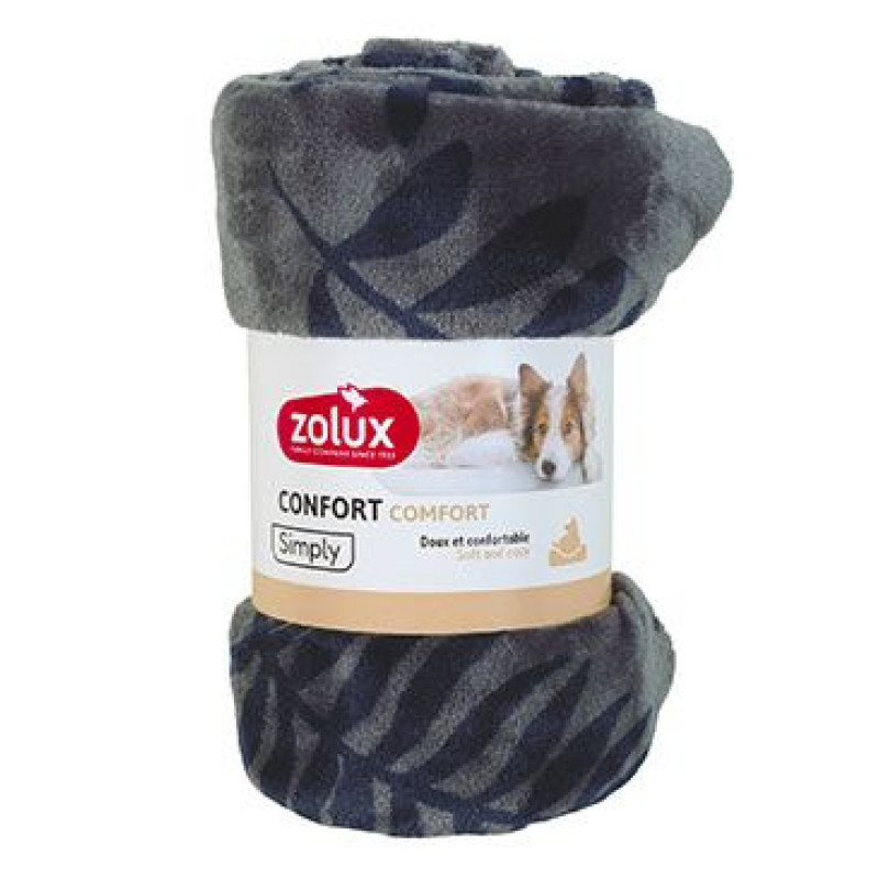 Pelech deka COCOON 150x100cm antracit se vzorem Zolux