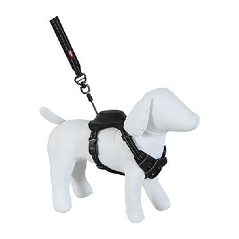 Postroj pes s vodítkem EASY RIDE černá L Zolux