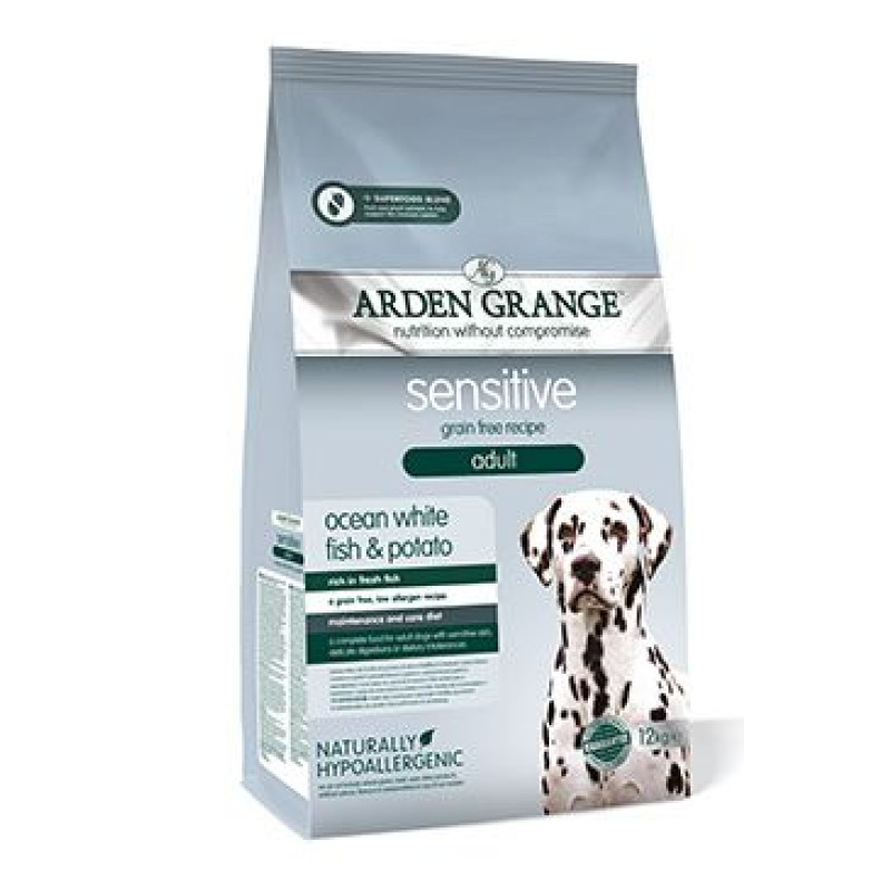 Arden Grange GF Dog Adult Sen.Oc.White Fish&Potato12kg