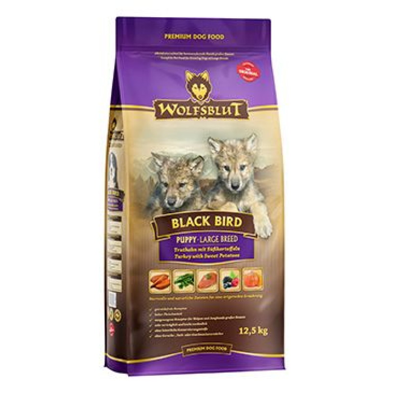 Wolfsblut Dog Large Breed Puppy Black Bird 12,5kg