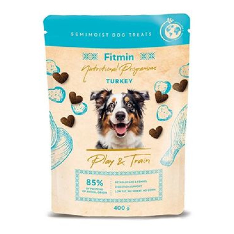 Pochoutka Fitmin NP Play and Train Turkey 400g