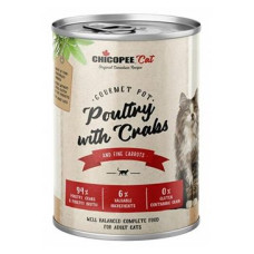 Chicopee Cat konz. Gourmet Pot Poultry&Crabs 195g