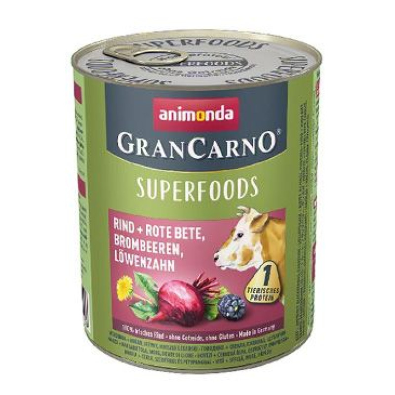 Animonda pes GRANCARNO konz. Superfoods hovězí 800g