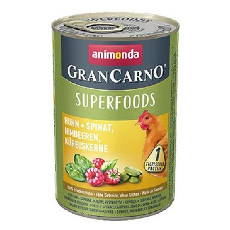Animonda pes GRANCARNO konz. Superfoods kuřecí 400g