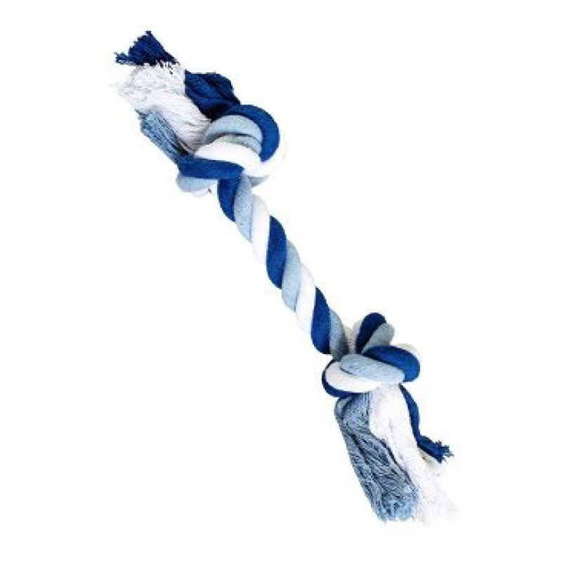 Hračka pes Uzel bavlněný 25cm/75g modrá/bílá HipHop