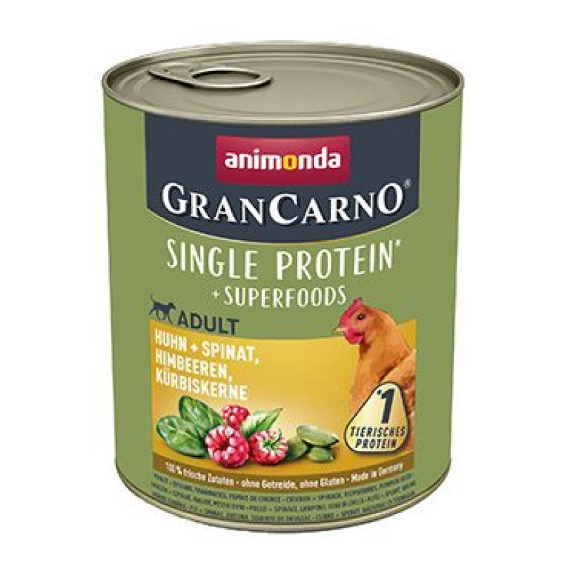 Animonda pes GRANCARNO konz. Superfoods kuřecí 800g