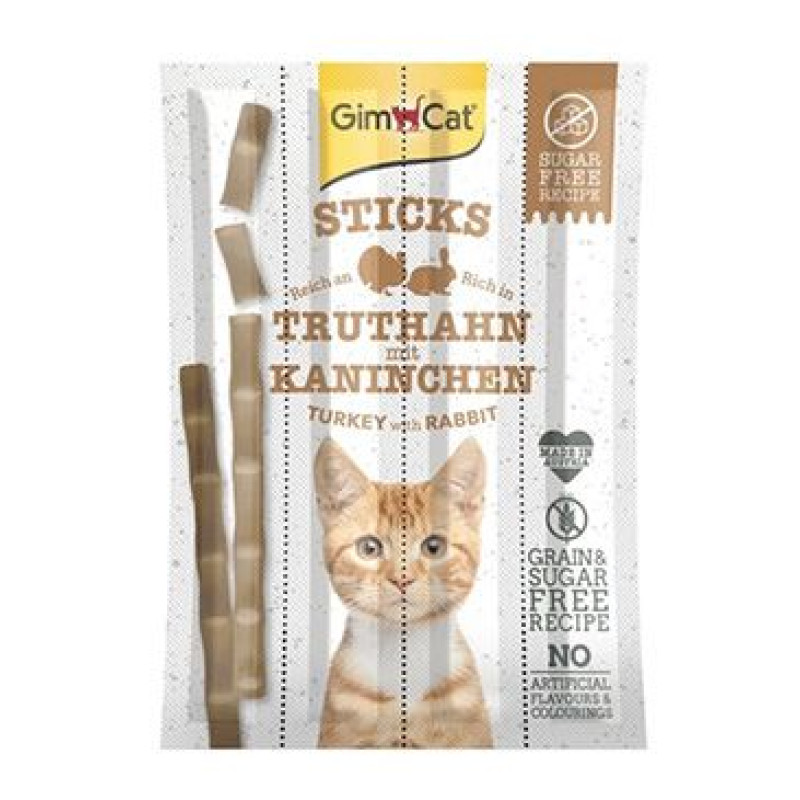 Gimcat Sticks krocan+králík 4ks
