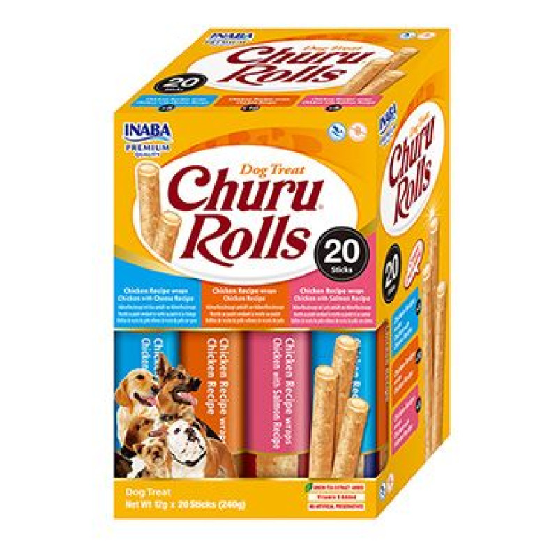 Churu Dog BOX Rolls Chicken wraps Variety 20x12g