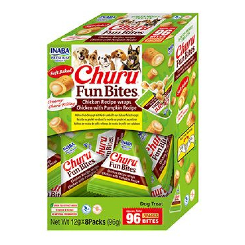 Churu Dog BOX Fun Bites Chicken wraps Chick&Pumpk8x12g