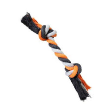 Hračka pes Uzel bavlněný 25cm/75g šedá/oranžová HipHop