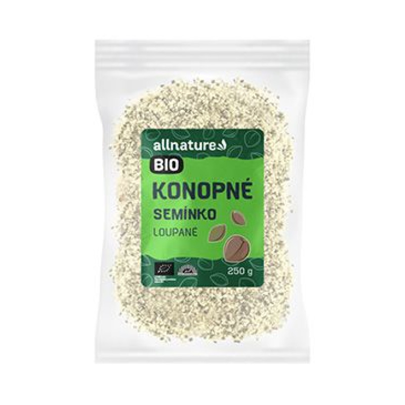 Allnature Konopné semínko loupané BIO RAW 250g