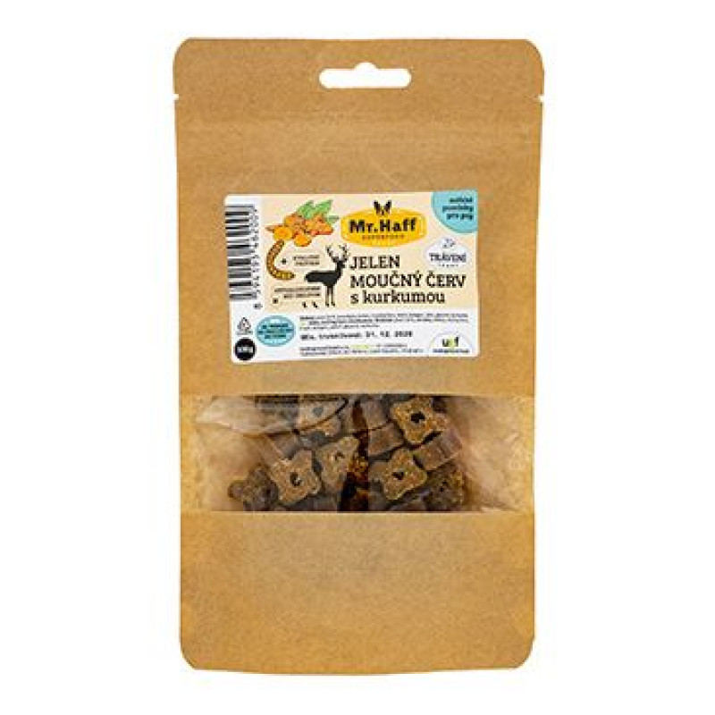 UGF pamlsek Mr. Haff moučný červ, jelen a kurkuma 100g