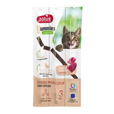 Pochoutka kočka YUMMIES jehněčí s rýží 3ks Zolux